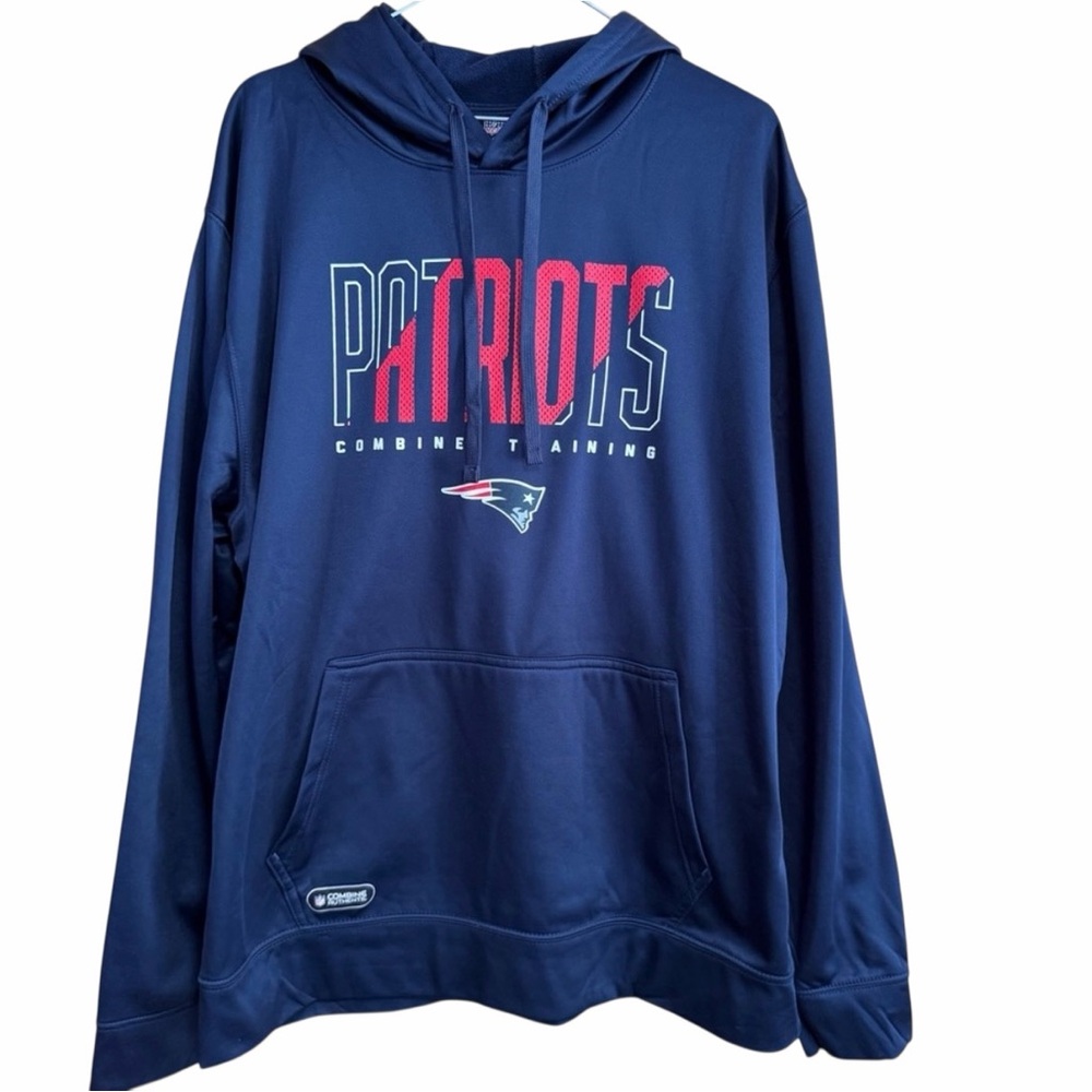 NFL Team Apparel New England Patriots Football Navy Hoodie XL